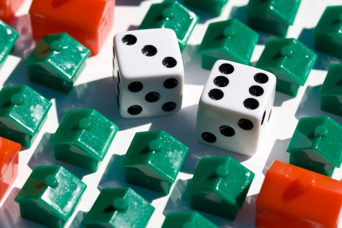 Mutual funds are more like the Monopoly houses than the dice. Photo via Flickr woodleywonderworks